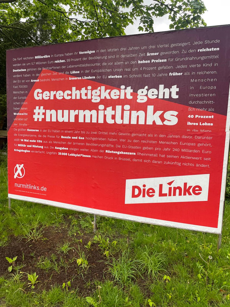 Solidarische Politik für Alle. 

#NurmitLinks #WiegehtsDeutschland