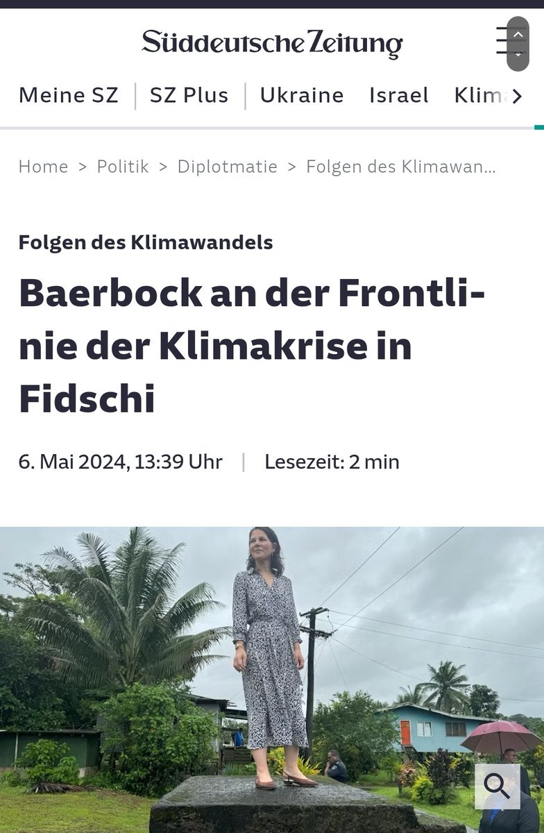 'Frontlinie der Klimakrise' - den Narren der @SZ ist rein gar nichts mehr peinlich.