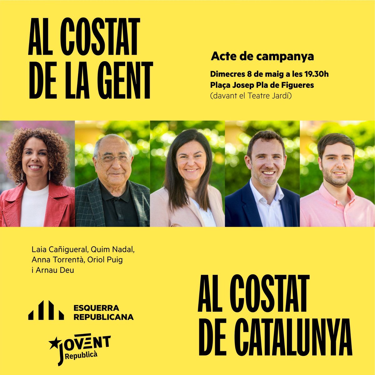 ❗️❗️Demà a les 19:30h ens veiem a la plaça Josep Pla amb el nostre candidat,  l’<a href="/ArnauDeu/">Arnau Deu</a>!

Aquest #12M🗳️, Tornem-hi