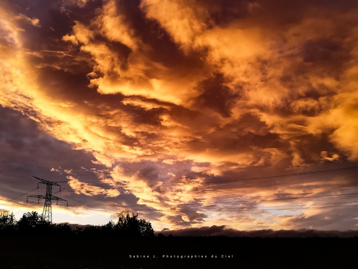 SabineL67's tweet photo. Après une journée grise et pluvieuse, le ciel c'est enflammé au coucher du Soleil hier soir !! 🔥🔥🔥
📷 #Birkenwald #Sommerau

#Alsce #BasRhin #Météo #Météo67 https://t.co/ZucGujMSyv