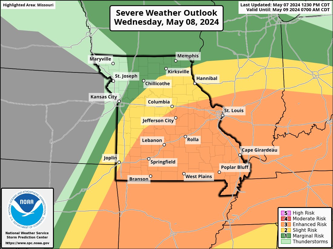 ‼️ Destructive storms capable of very large hail, 70+ mph winds & tornadoes are expected across MO tomorrow afternoon/evening. Please take these weather threats seriously & pay close attention to your local forecast. HAVE A SHELTERING PLAN & MULTIPLE WAYS TO RECEIVE ALERTS! #MoWx
