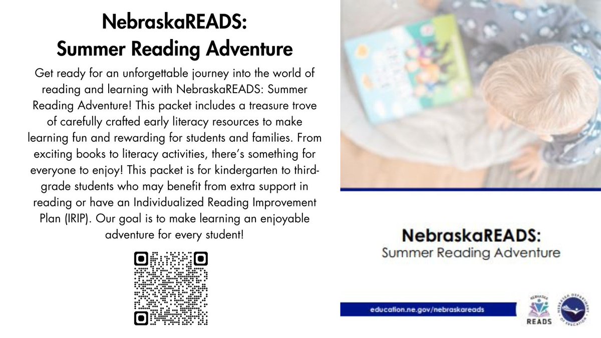 NebraskaREADS: Summer Reading Adventure! #SummerLearning #Literacy #FamilyInvolvement #NeREADS

education.ne.gov/nebraskareads/