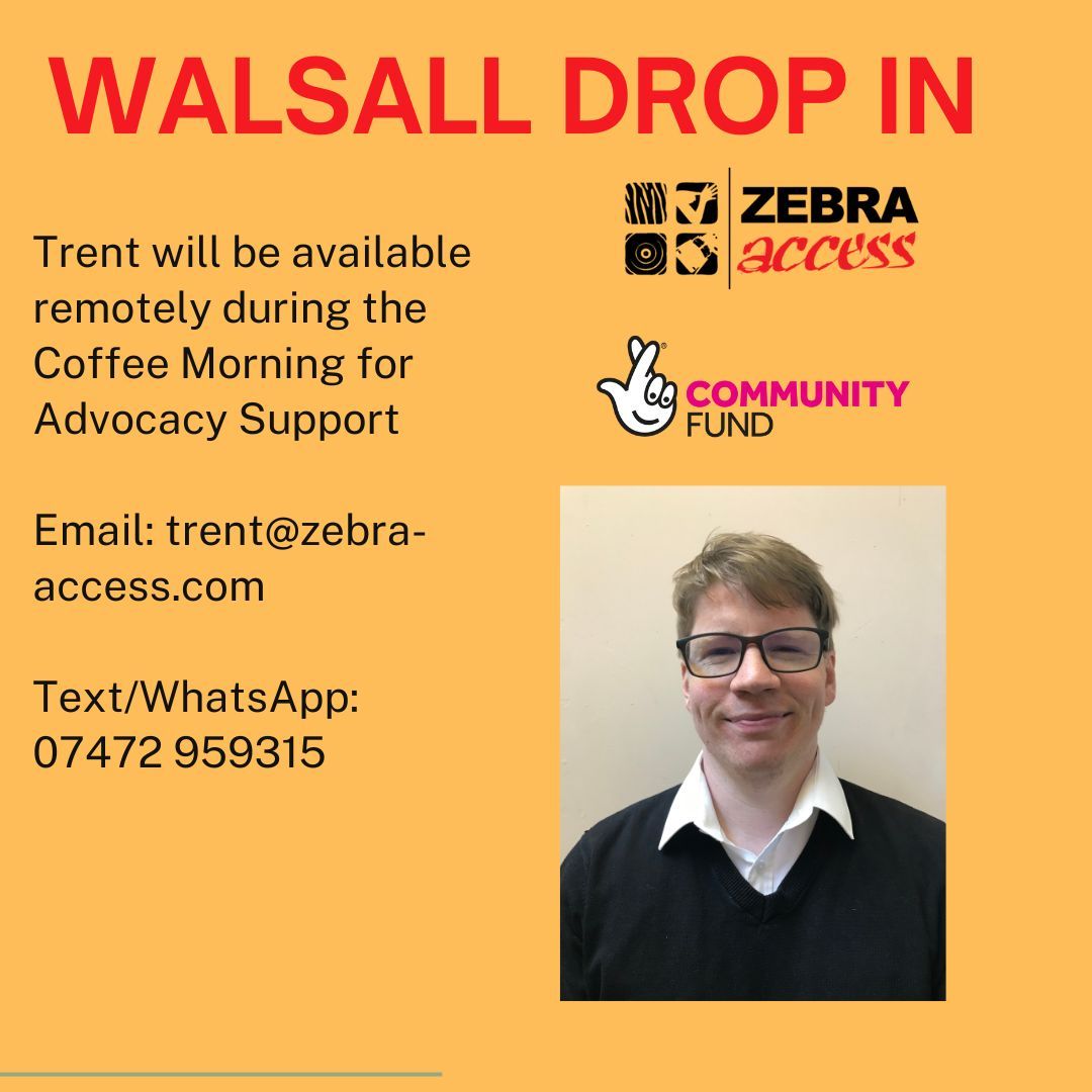 We are looking forward to seeing our friends in #Walsall for a #BSL coffee morning at The Table on Thursday 9th May from 10:30 a.m. Trent will be running advocacy services remotely at the same time. Email: deirdre@zebra-access.com SMS/Whatsapp: 07923 185436 with any questions