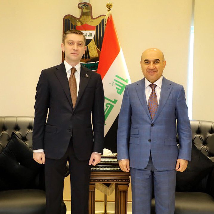 Pleased to meet today with the Minister of Construction of Iraq, Mr. Bangen Rekani @BangenRe. We discussed issues of expanding joint cooperation and participation of 🇦🇿#Azerbaijan|i construction companies in the implementation of projects in 🇮🇶 #Iraq, as well as the need to