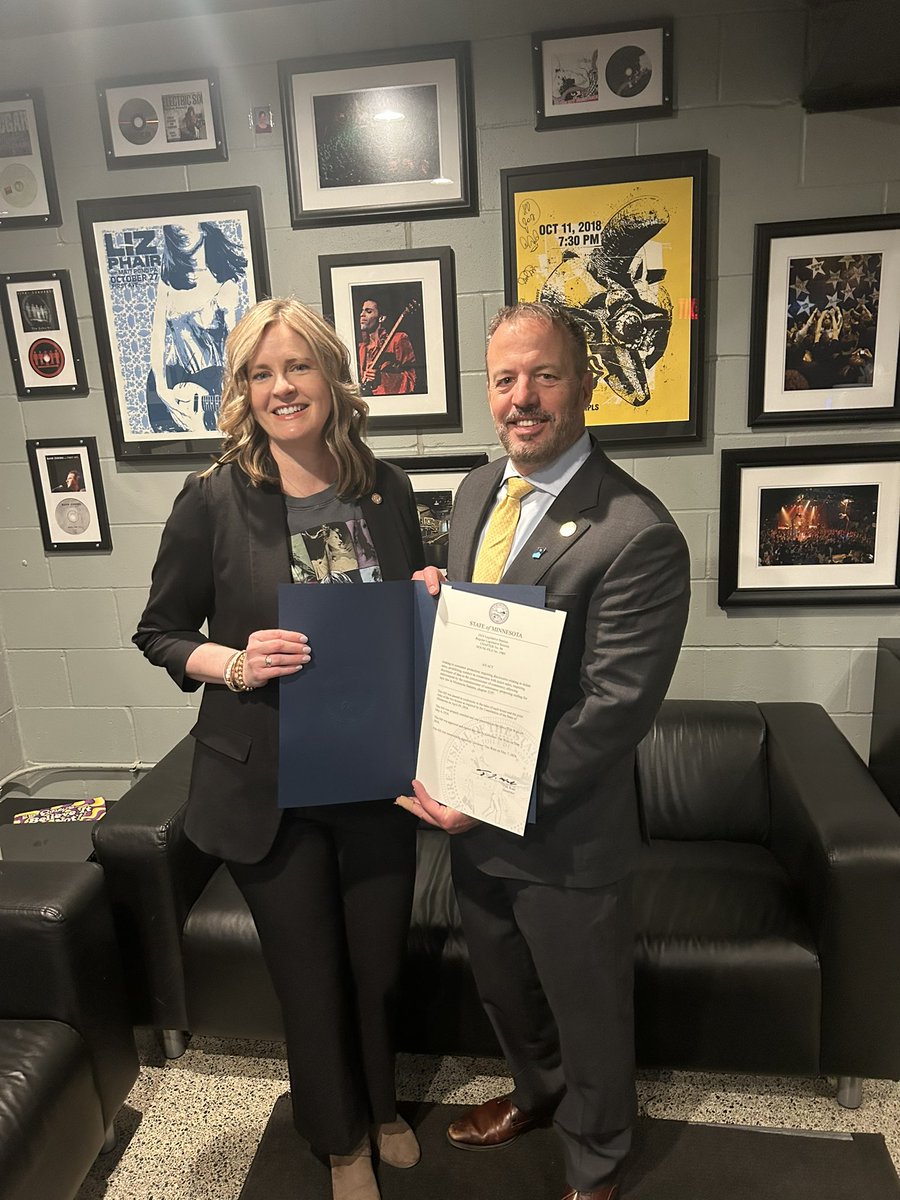 It’s the law! Thank you Rep @KellyForUs and @GovTimWalz for signing the Ticket Transparency Act. Minnesotans will no longer be surprised by fees added at the end of their ticket purchase, or offered fraudulent tickets by secondary sellers. -at @FirstAvenue