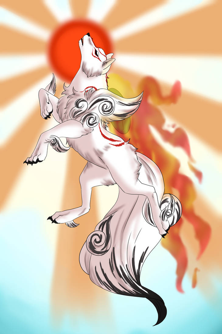 #amaterasu felt good to draw a canine again uwu