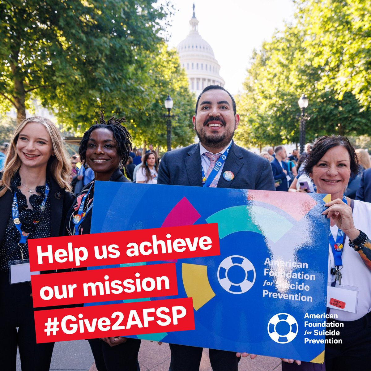 When we give, we create purpose. This Mental Health Awareness Month, we invite you to play a role in helping us achieve our mission to save lives and bring hope to those affected by suicide. #Give2AFSP supporting.afsp.org/event/MayGifto…