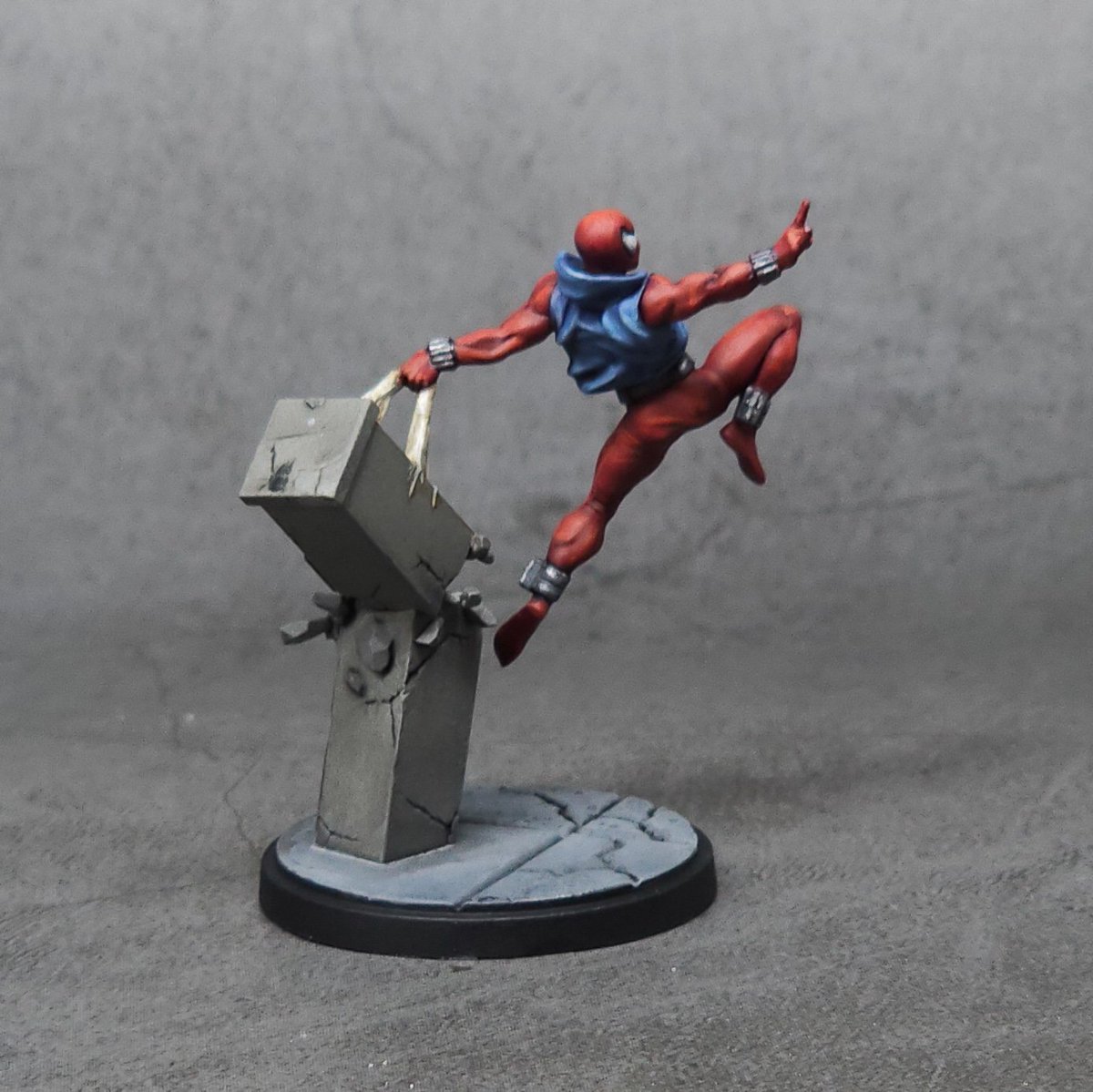 Spider-May continues with Scarlet Spider all wrapped up.

Now we need to dip into Spidey's Rogues Gallery...

Thanks @atomicmassgames for sending him! 

#minipainting #marvelcrisisprotocol #mcp #spiderman #marvel