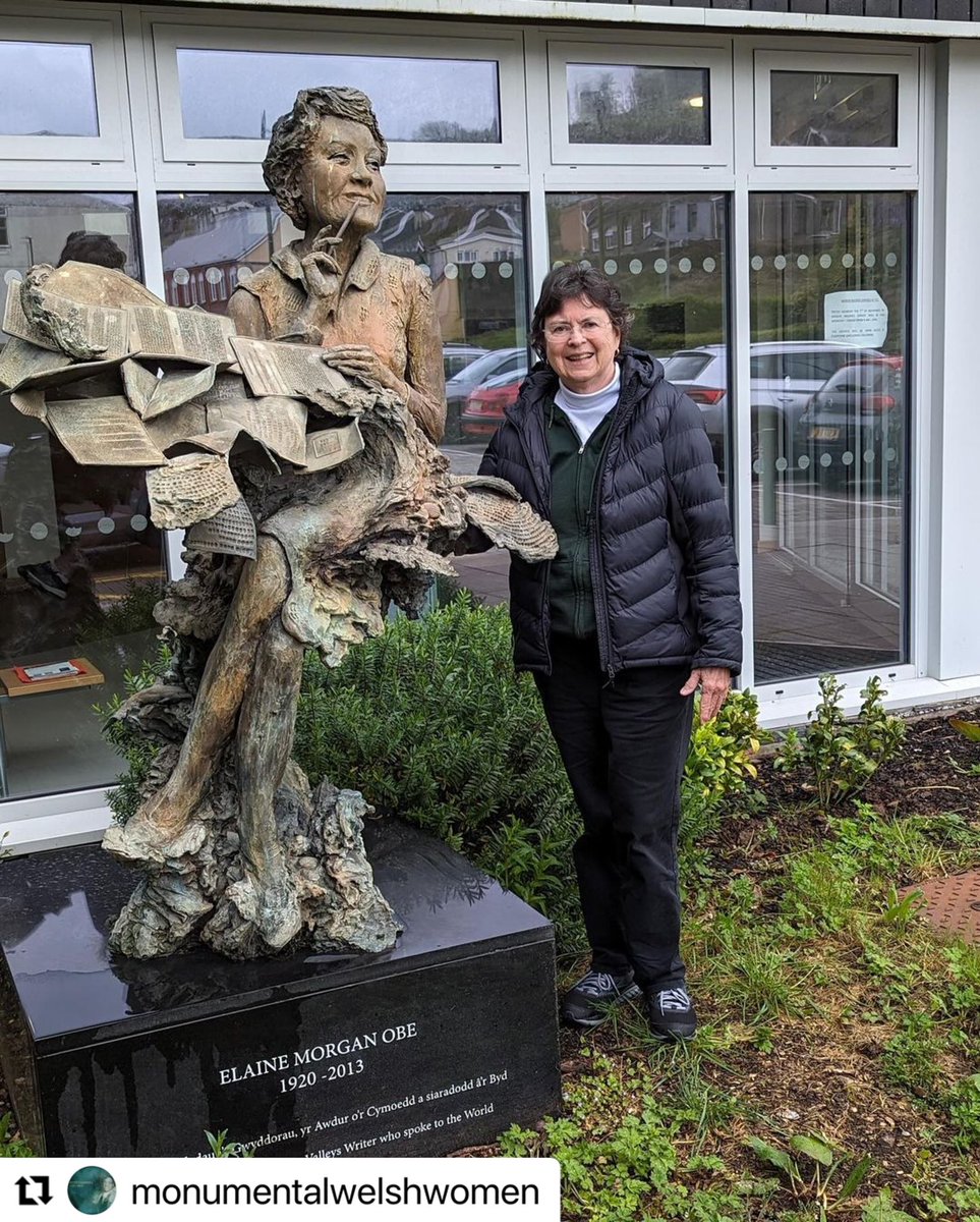 This is Bonnie from San Diego. Bonnie & her husband came to Cardiff last year and saw the #BettyCampbell statue and loved it so much they came back this year and travelled to Llangrannog to see #Cranogwen & Mountain Ash to see #Elaine Morgan’s statue #herstory #hiddenheroines
