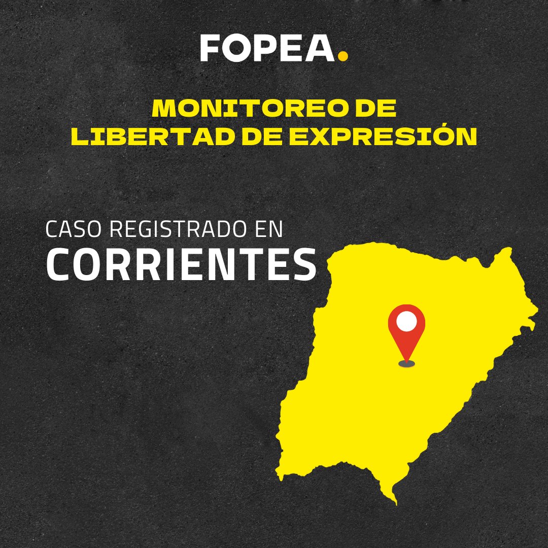 FOPEA's tweet photo. #FOPEALibertadDeExpresión 👉FOPEA repudia el maltrato, la agresión física, el hostigamiento y las dificultades para cubrir la Fiesta Nacional del Surubí que sufrió Yanina Gauna 

(sigue 👇) https://t.co/MwtUKwRSgK