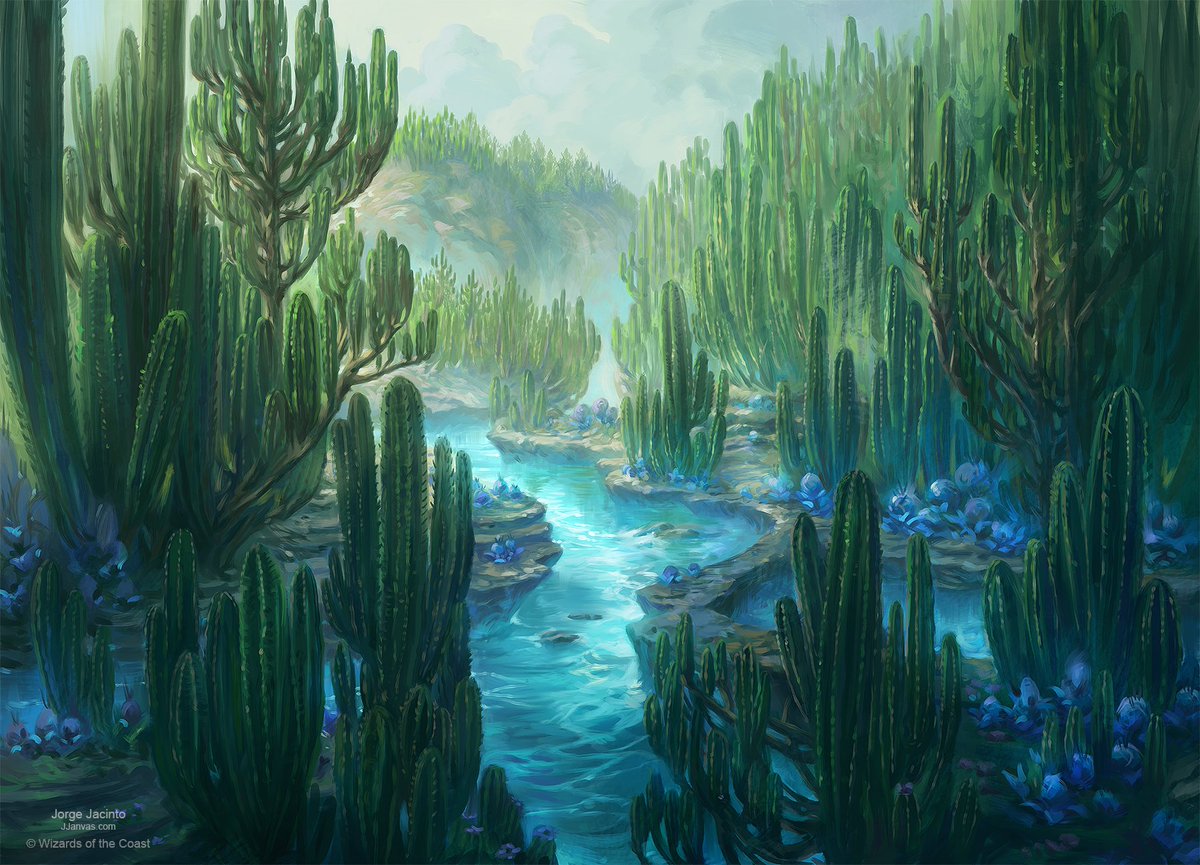 'Botanical Sanctum' for @wizards_magic Outlaws of Thunder Junction

A.D. - Vic Ochoa

Painted in @Procreate

This was quite a challenging assignment, to make the cactuses look like a sort of forest! 

#mtg #MTGThunder #mtgart #tcg #fantasyart