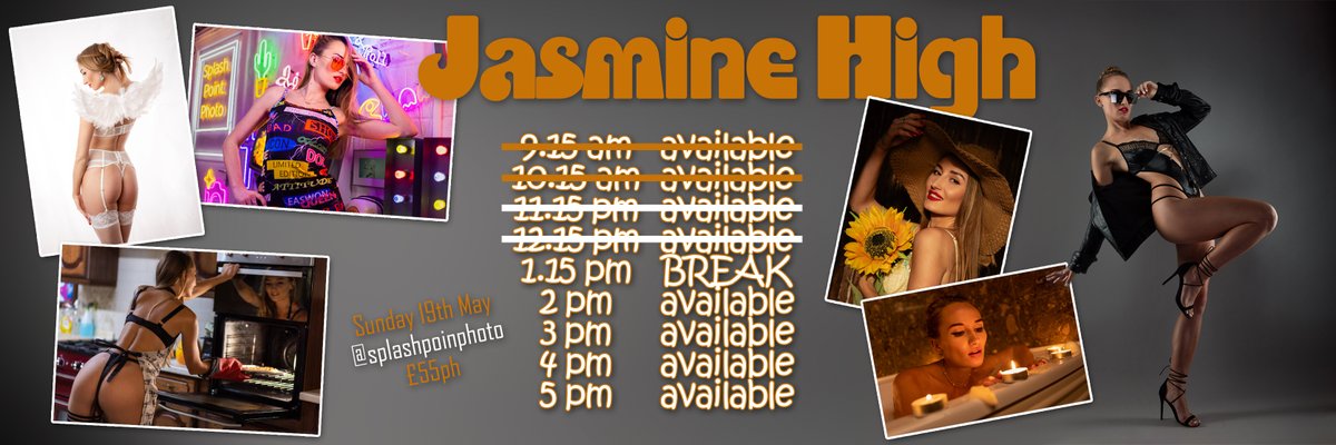 NEXT WEEK: Jasmine High returns for a studio day(s). We've added more availability as we're now doing both the Friday and Sunday too! She's also doing an offer of 4 hours for £200 rather than the advertised £55ph! splashpointphoto.com/studio-days #photography #NorthWales