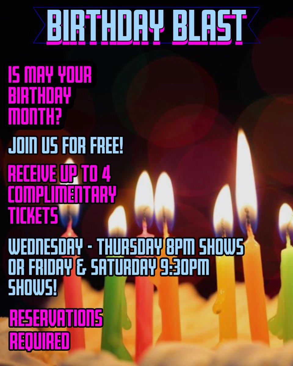 Get free tickets in the month of May! Folks with May birthdays can see Raanan Hershberg, Zach Martina, and Greg Warren live on select dates! If your birthday is this month sign up for tickets now: acmecomedycompany.com/the-club/birth…