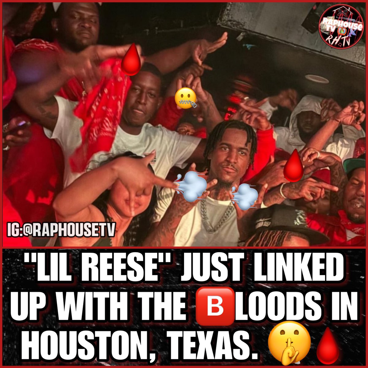 Chicago Rapper Lil Reese Just Linked up with the Bloods in Houston, Texas 🩸😳