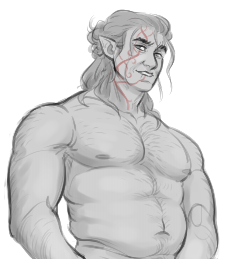 annanuna_arts's tweet photo. Haven't been doodling Halsin in a while 

#oakdaddy #Halsin https://t.co/EbCc0wVmse