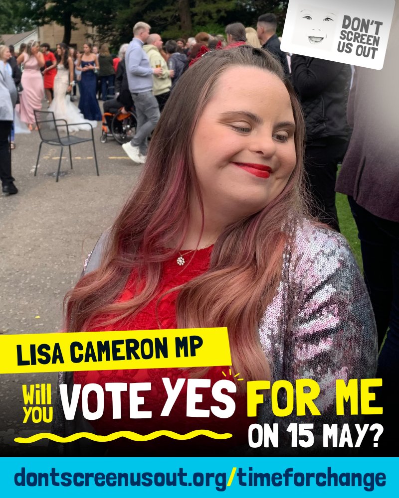 Matilda & her family live in your constituency Lisa Cameron MP. Will you vote in support of Matilda & other people with Down’s syndrome on 15 May - & vote YES to Liam Fox’s Down’s Syndrome Equality Amendment? Find out more + ask your MP to vote YES on 15 May here:…