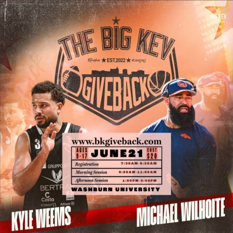 Third annual Big Kev Give Back Camp coming up on June 21. Football/Basketball camp for ages 9-17 features @Kjw3434 and Michael Wilhoite, plus other current and former local greats. Signup details to come!