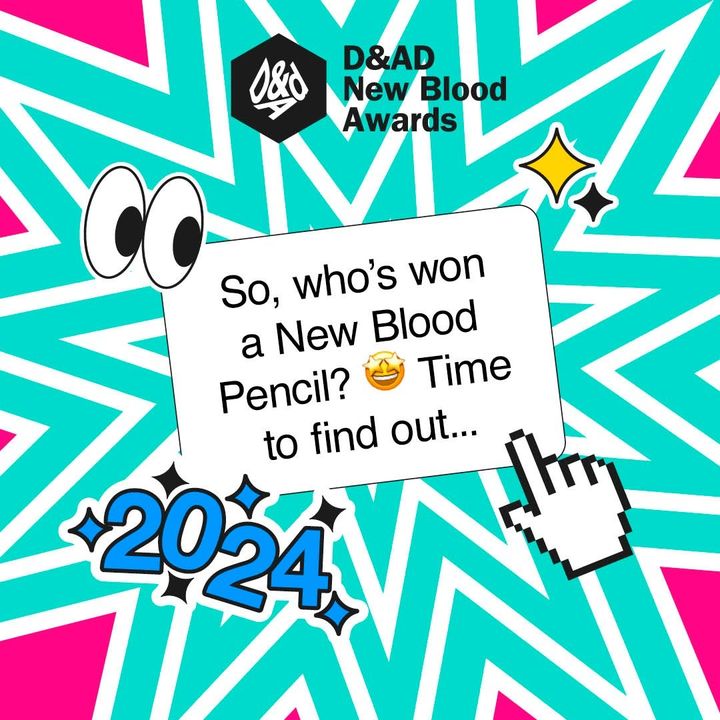 The wait is over 🙌  After 18 briefs and thousands of entries, the #NewBloodAwards 2024 winners are here.

The big question: who's won? Find out at D&AD, before we announce the Pencil levels on 4 July > bit.ly/3eIsz3a

And a huge congrats to all our winners 👏