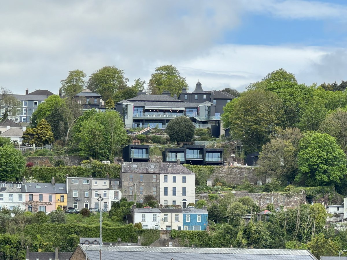 Starting to see more of the chalets/cabins in the grounds of @MontenotteH. Good view across now from @MarinaMktCork