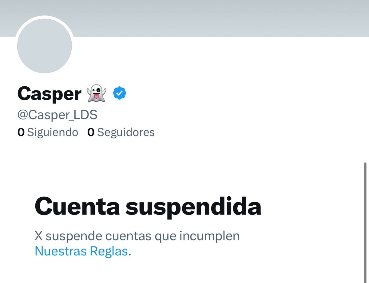 Me han suspendido mi cuenta @Casper_LDS Por favor, ¿me ayudáis a difundirlo con un #RT para encontrar a mis seguidores y amig@s? NUEVA CUENTA 👉🏻 @CasperLDS_ Seguidme que devolveré el follow. Gracias 👻🫶🏻🤍