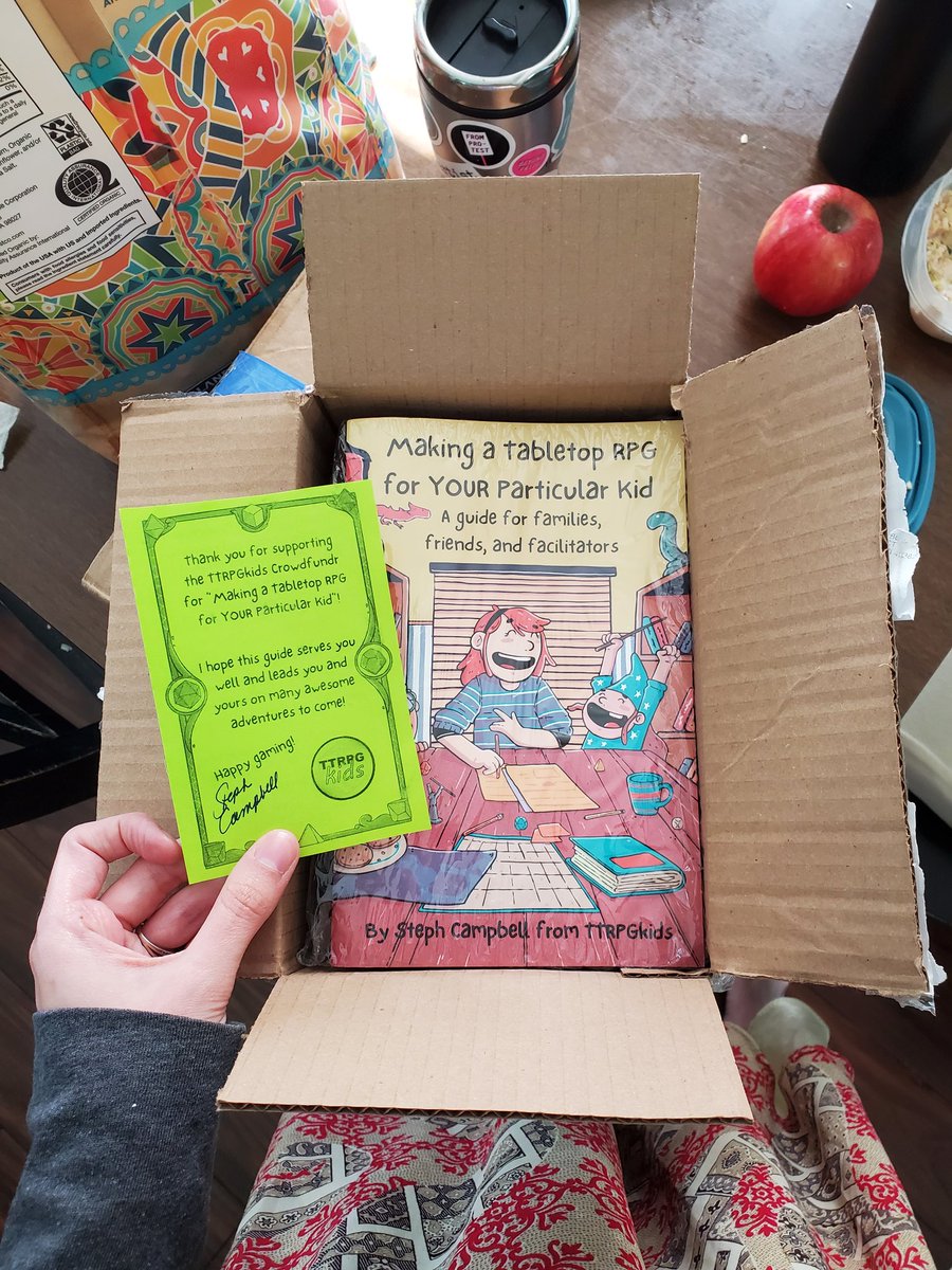 So excited to get my copies of 'Making a Tabletop RPG for YOUR Particular Kid' by @TTRPGkids. This book is absolutely packed with ideas and insights from their incredible body of work and experience with tabletop games.