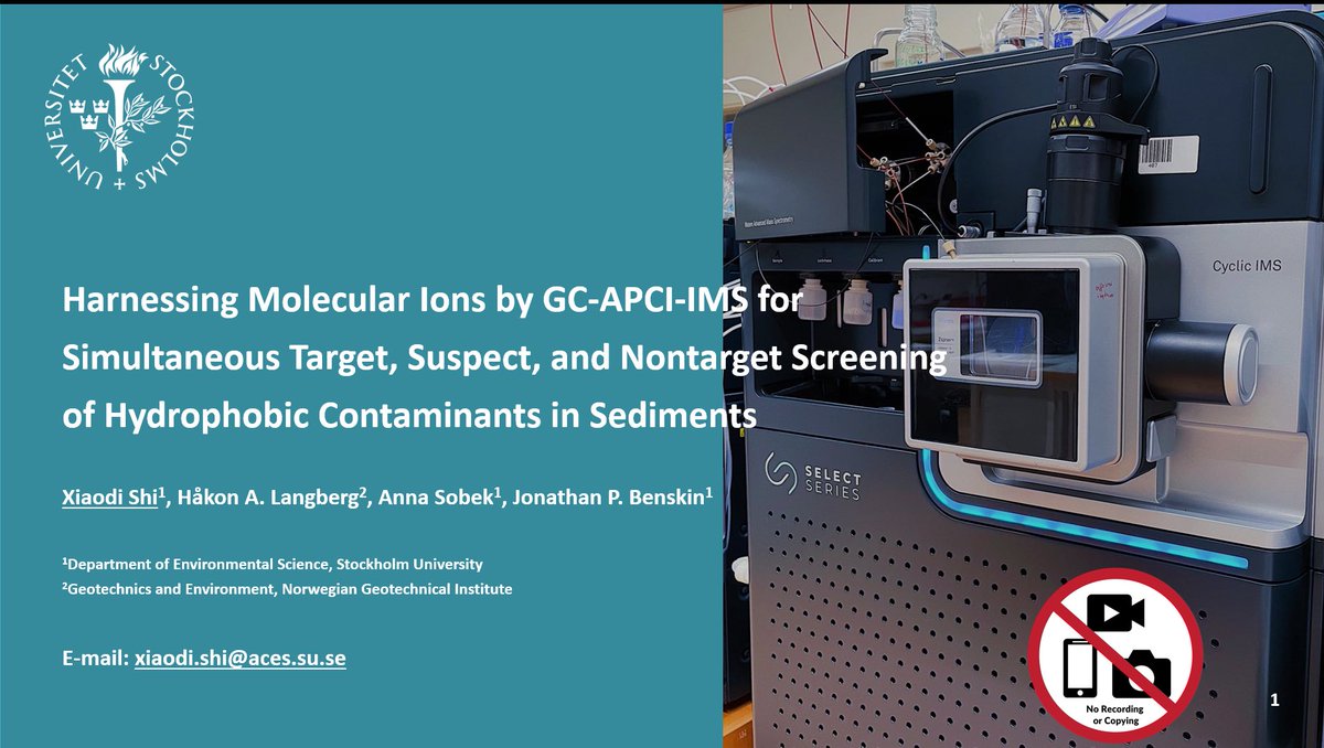 See you on Wed. at 11:40 in Room Madrid ABC #SETACSeville! I am gonna present our novel workflow for GC-based #NontargetAnalysis using soft ionization with ion mobility!