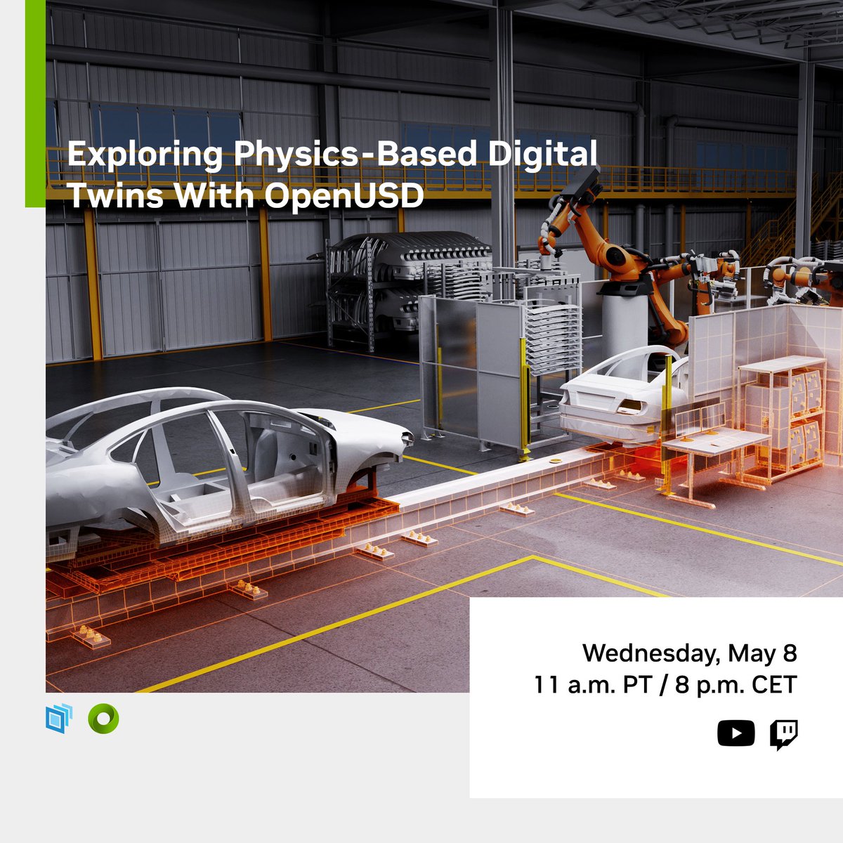 Explore how developers are using #OpenUSD to build workflows and applications that power physics-based, #AI-enabled #digitaltwins. 

📅 nvda.ws/3WwXJ3b