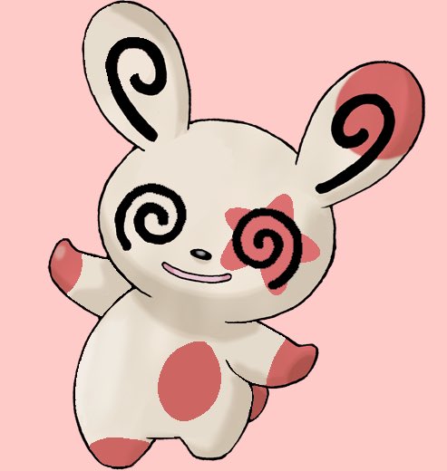 if y’all were curious (you’re not, you guys follow me for my ow shit) my fav pokémon are vaporeon, spinda, yamper, morupeko, alcreamie, and shiny spectrier. also here’s what my spindas markings would be