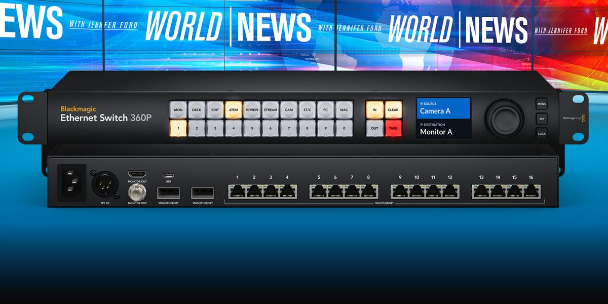 coremicro's tweet image. Blackmagic Ethernet Switch 360P is an Ethernet switch that has been purposefully developed for the film and television industry. Features 16 fast 10G and 2 high-speed 100G Ethernet ports. and NMOS protocol for 2110 IP video workflows.

 #blackmagicdesign #ethernetswitch