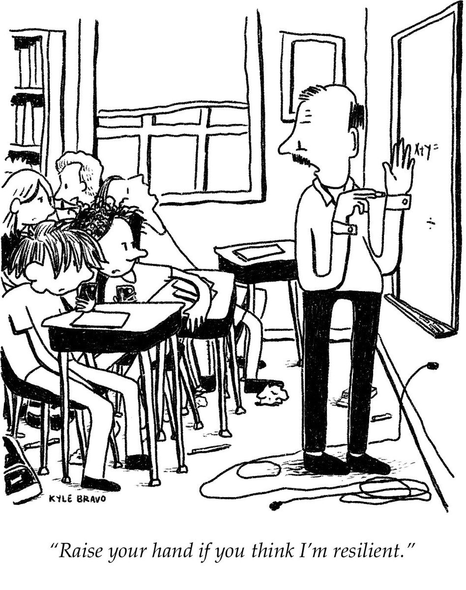 Happy #teachersappreciationweek ! This is one of the first cartoons I drew when I started trying my hand at gag cartooning. I looked back at it today and thought, “Hey, it’s not half bad!” 
#teachers #teachermemes #teacherjokes #school #schoolmemes #education #educationmemes