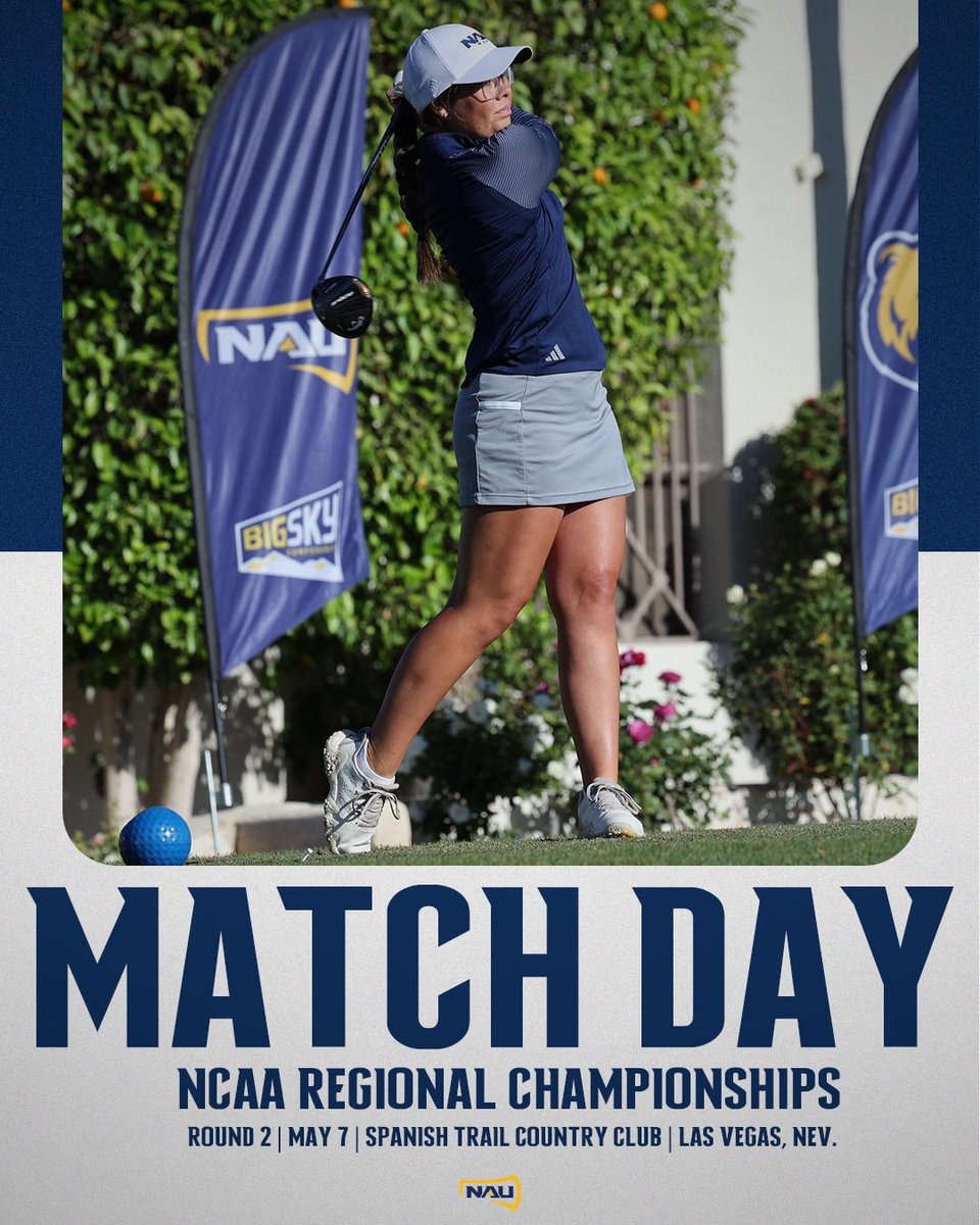 Day two of NCAA Regionals gets underway this morning! 

🆚NCAA Regionals | Round Two
📍Spanish Trail CC | Las Vegas, NV
🕘9:50 a.m. MST
📊 shorturl.at/hAQZ7

#RaiseTheFlag | #BigSkyGolf