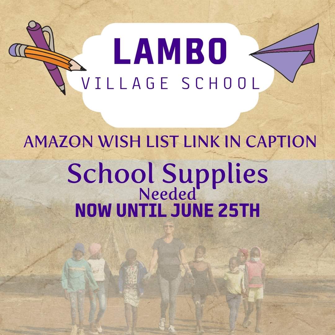 📚 Exciting news! We're gearing up for our next adventure to Zimbabwe, here we come! But before we embark on this journey, we need YOUR help. 🌟 We're collecting school supplies for Lambo Village School, and we want to make sure every child has the tools they need to succeed. 🎒