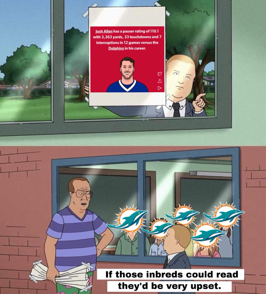 Good thing the education system in Florida is dog shit #FinsUp #BillsMafia