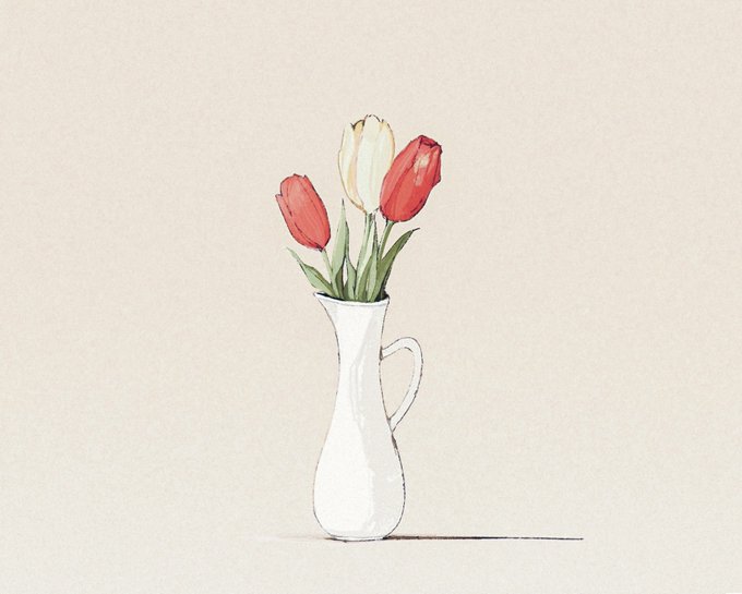 「tulip white background」 illustration images(Latest)