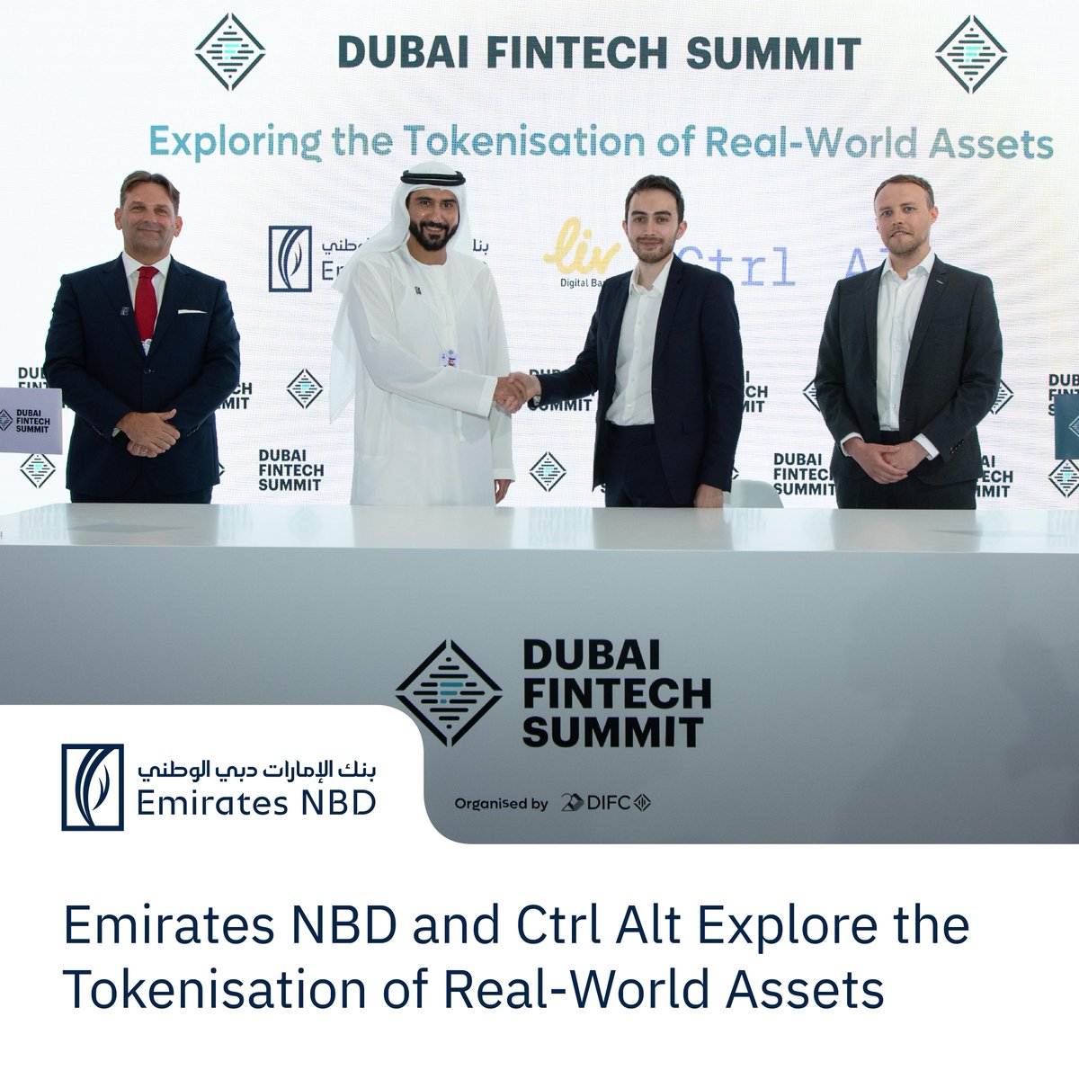 🚀 Liv Digital Bank, powered by Emirates NBD, partners with Ctrl Alt to pioneer the tokenization of real-world assets in the MENAT region. This first-of-its-kind collaboration, announced during the Dubai Fintech (cont) ms.spr.ly/l/6010YpY2O