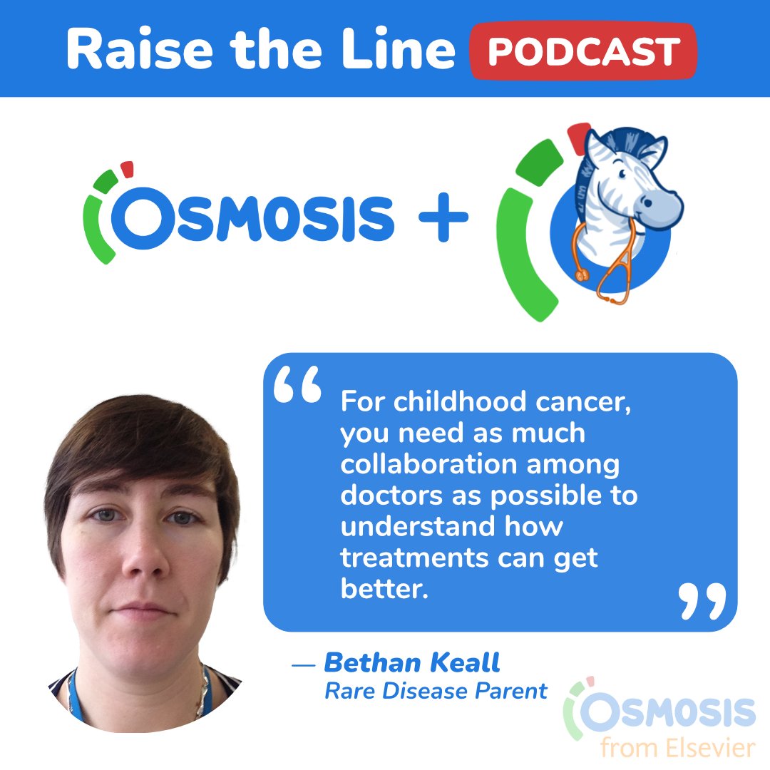 Thank you to Bethan Keall for her eloquent interview on @OsmosisMed Raise The Line podcast, raising awareness of neuroblastoma & the issues around diagnosis & treatment. Bethan lost her daughter Tilly to neuroblastoma in 2022. Listen to her interview here: bit.ly/3wm0f1J