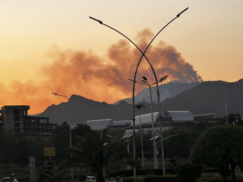 Margalla Hills on fire