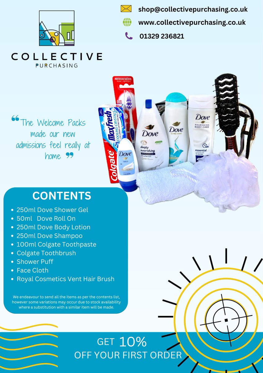 collectivepurch's tweet photo. To celebrate the launch of our new look Welcome Packs we are giving you 10% off your first order! #WelcomeHome https://t.co/T9GOEA8ytr