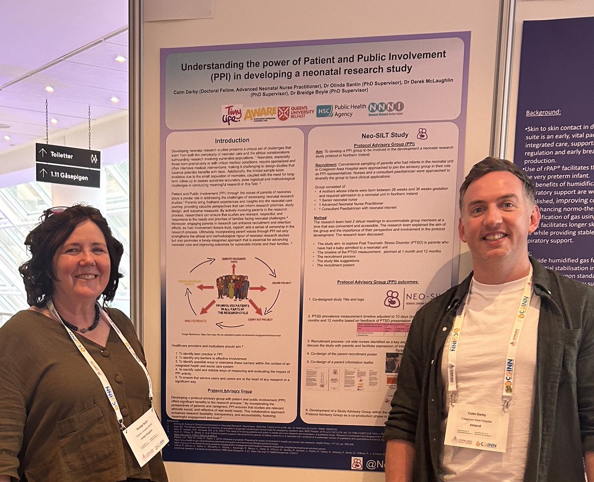 Colm Darby (@darbycolm) on Twitter photo A great opportunity to showcase my PhD study <a href="/NeoSILTstudy/">NeoSILT</a> at <a href="/COINNurses/">COINN</a> 🇩🇰highlighting the strength of having parents embedded in neonatal research generation. Proud supervisor <a href="/Breidga_QUB_JNN/">Breidge Boyle</a> supporting me, alongside <a href="/TinyLifeCharity/">TinyLife</a> @AwareNI <a href="/publichealthni/">Public Health Agency</a> <a href="/QUBSONM/">QUBNursing&Midwifery</a> A great opportunity to showcase my PhD study <a href="/NeoSILTstudy/">NeoSILT</a> at <a href="/COINNurses/">COINN</a> 🇩🇰highlighting the strength of having parents embedded in neonatal research generation. Proud supervisor <a href="/Breidga_QUB_JNN/">Breidge Boyle</a> supporting me, alongside <a href="/TinyLifeCharity/">TinyLife</a> @AwareNI <a href="/publichealthni/">Public Health Agency</a> <a href="/QUBSONM/">QUBNursing&Midwifery</a>