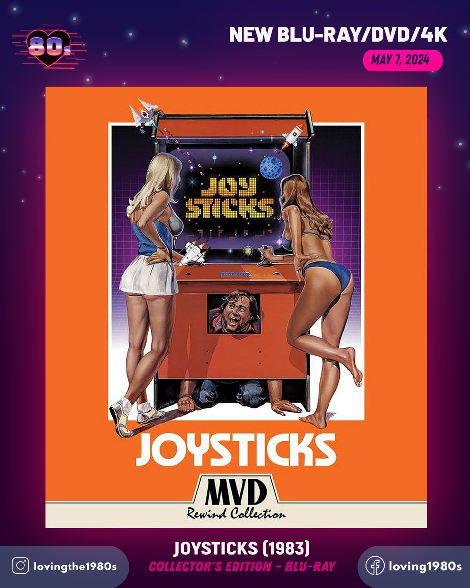 Don't miss out on today's Blu-Ray release of Joysticks (1983)! 📷Grab your copy: joblo.com #Lovingthe80s #Joysticks #JoeDonBaker #LeifGreen