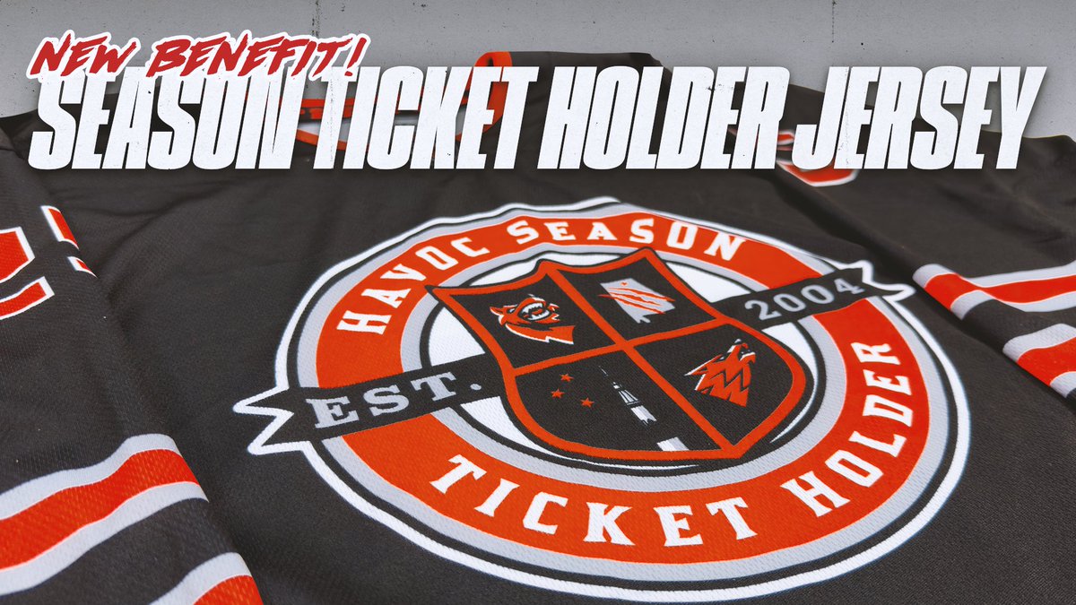 🗣️𝐍𝐄𝐖 𝐁𝐄𝐍𝐄𝐅𝐈𝐓 𝐅𝐎𝐑 𝐒𝐄𝐀𝐒𝐎𝐍 𝐓𝐈𝐂𝐊𝐄𝐓 𝐇𝐎𝐋𝐃𝐄𝐑𝐒 All Full Season Ticket Holders will receive an exclusive jersey for the upcoming season! Secure your seat for every game next season ➡️ havoctix.com