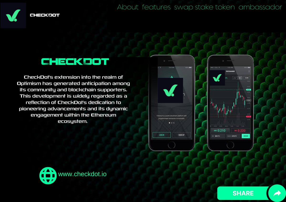 #CheckDot's extension into the realm of Optimism has generated anticipation among its community and blockchain supporters. This development is widely regarded as a reflection of CheckDot's dedication to pioneering advancements and its dynamic engagement within the Ethereum…