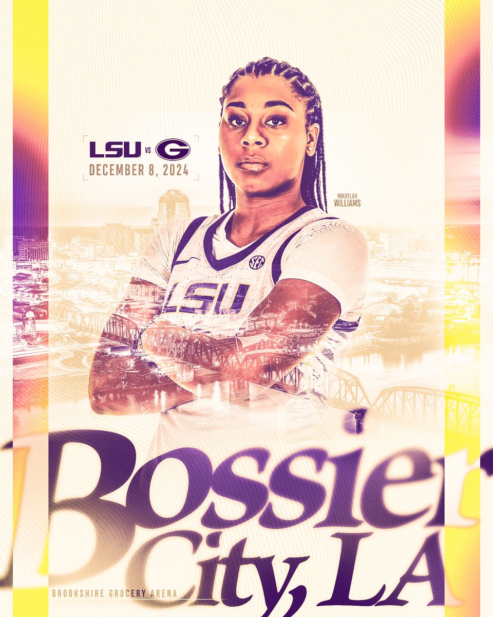 LSU will bring Mikaylah Williams home to Bossier City, La. to face Grambling State on December 8 in Brookshire Grocery Arena! 📄 lsul.su/4a9CPu3