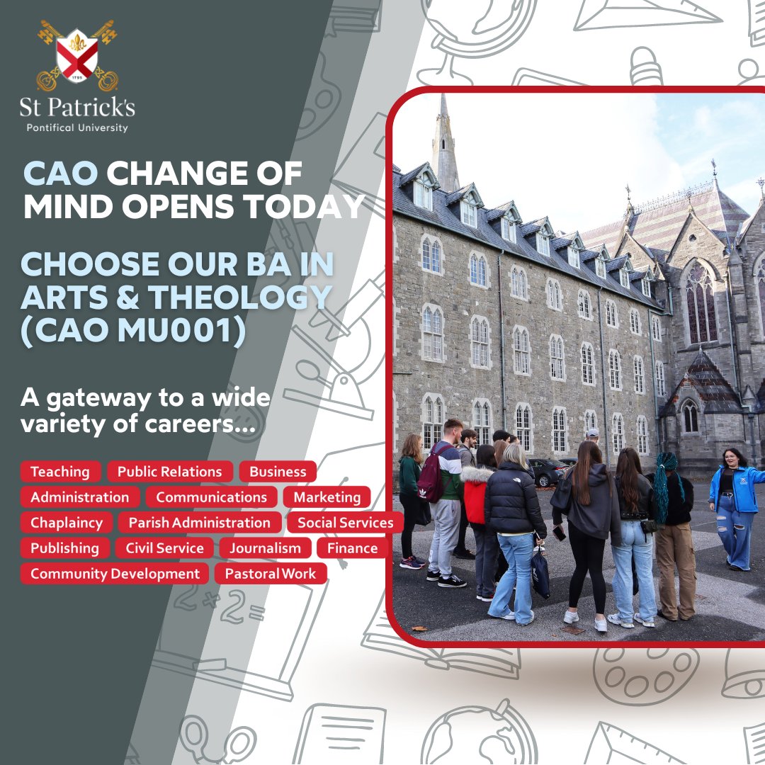 Thinking about CAO change of mind? Check out our CAO Info Hub and consider our BA in Theology & Arts 👉sppu.ie/bath-cao-info-… Or contact Ruth or Rachel at ruth.daly@spcm.ie / rachel.mchugh@spcm.ie #CAO2023 #changeofmind #sppu #leavingcert