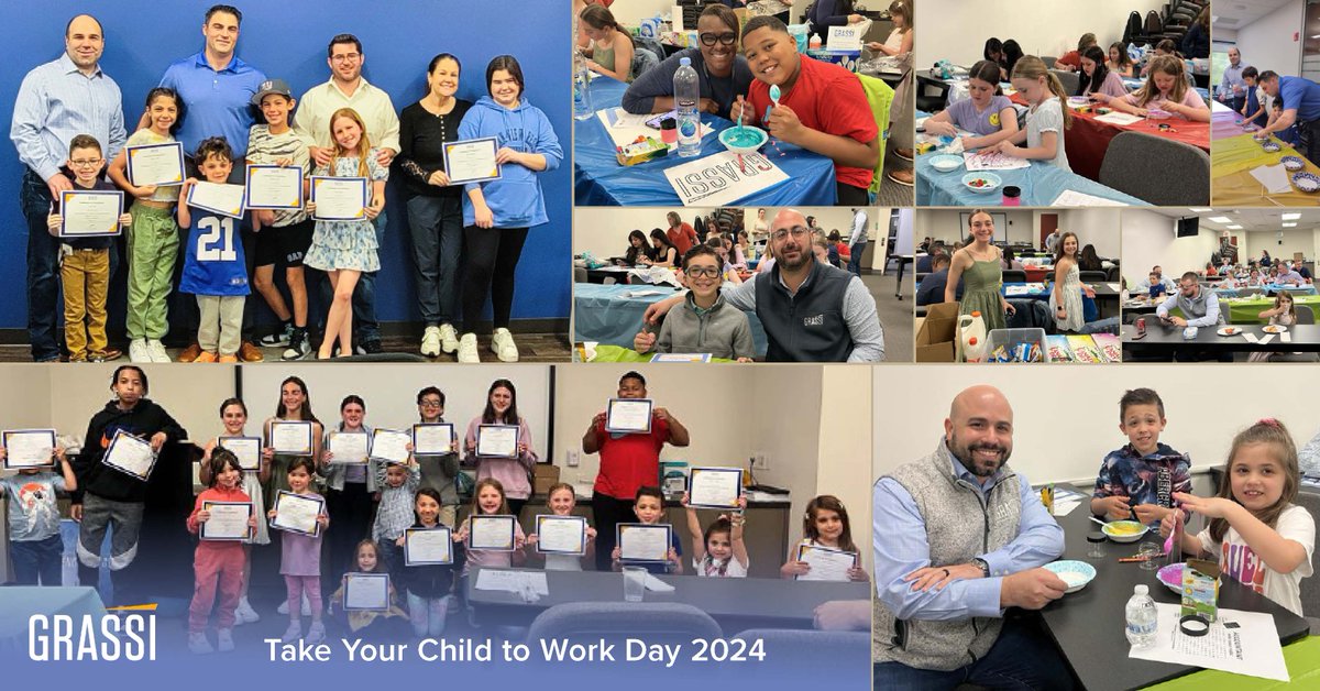 Grassi's 'Take Your Child to Work Day' was a success! The offices were filled with smiling faces and contagious laughter as our employees' kids saw where their parents spend their workdays. Visit our careers page to explore current opportunities. grassiadvisors.com/careers/curren…