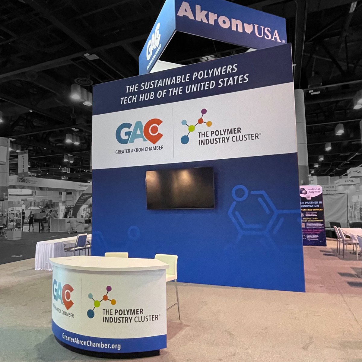 downingexhibits's tweet photo. Thank you to Greater Akron Chamber for trusting us with your design for this year's NPE show! Be sure to check out their booth at NPE 2024 this year, Booth # W-7745 https://t.co/TofJBUAQii