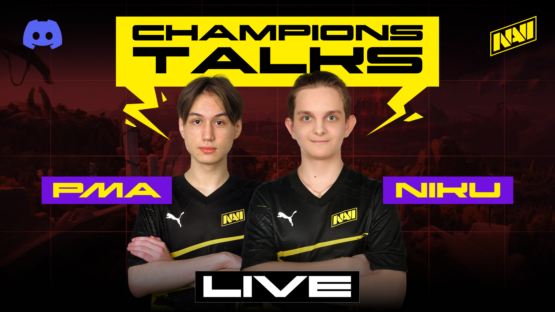 NAVI on X It s time for Champions Talks Today join us live for an exclusive AMA session with NAVI Dota 2 Junior. Tune in as the guys answer questions from NAVINATION on