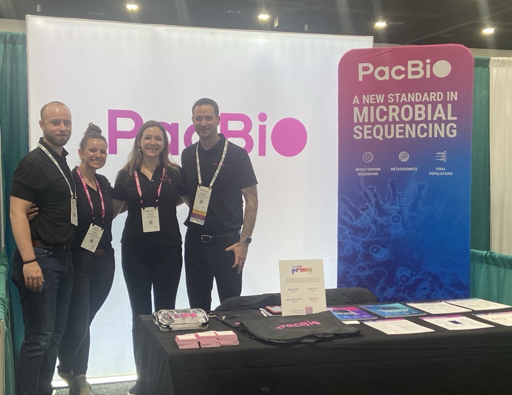 We’re in the #APHL exhibit hall again today to chat about anything #genomics. We’ve already had so many great conversations. Stop on by! @PacBio #microbial #microbiome #metagenomics #longread #shortread #revio #onso #kinnex #hifi