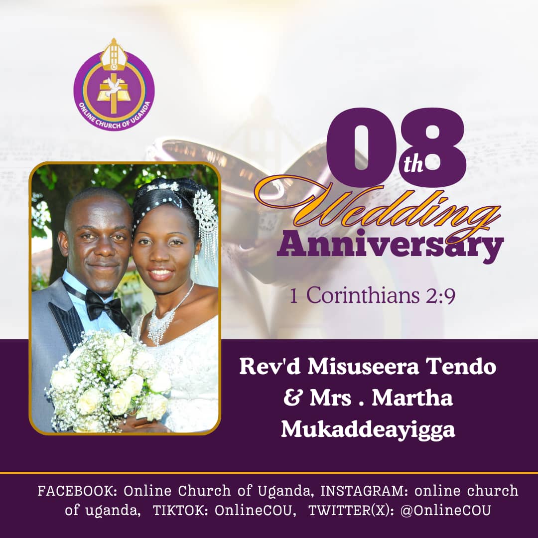 Happy 8th Wedding Anniversary to you Rev. Misusera and your dear wife Martha. @MisuseeraT @allsaintskla @ChurchofUganda_
