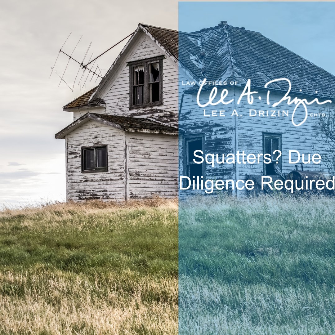 drizinlaw.com/blog/squatters…

Removing squatters can be a difficult process. Making sure the property is properly secured and monitored can prevent expensive legal fees and delays.⁠

#drizinlaw #probateattorney #lasvegaslawyer #drizinlawpracticepointer